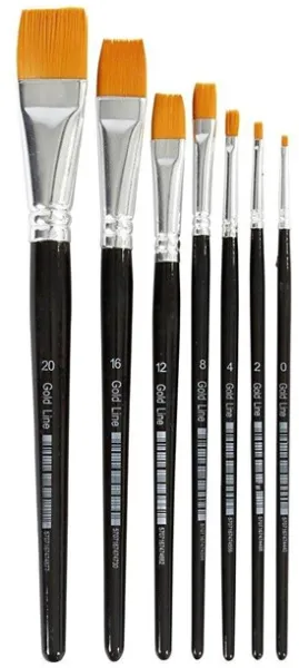 Creativ Company Gold Line Brushes - 7 mixed